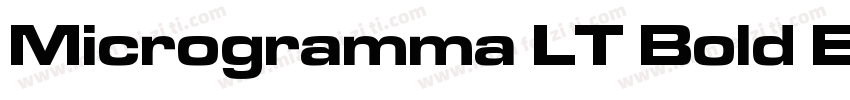 Microgramma LT Bold Extended字体转换
